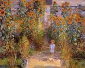 克劳德莫奈 - Monet's Garden at Vetheuil